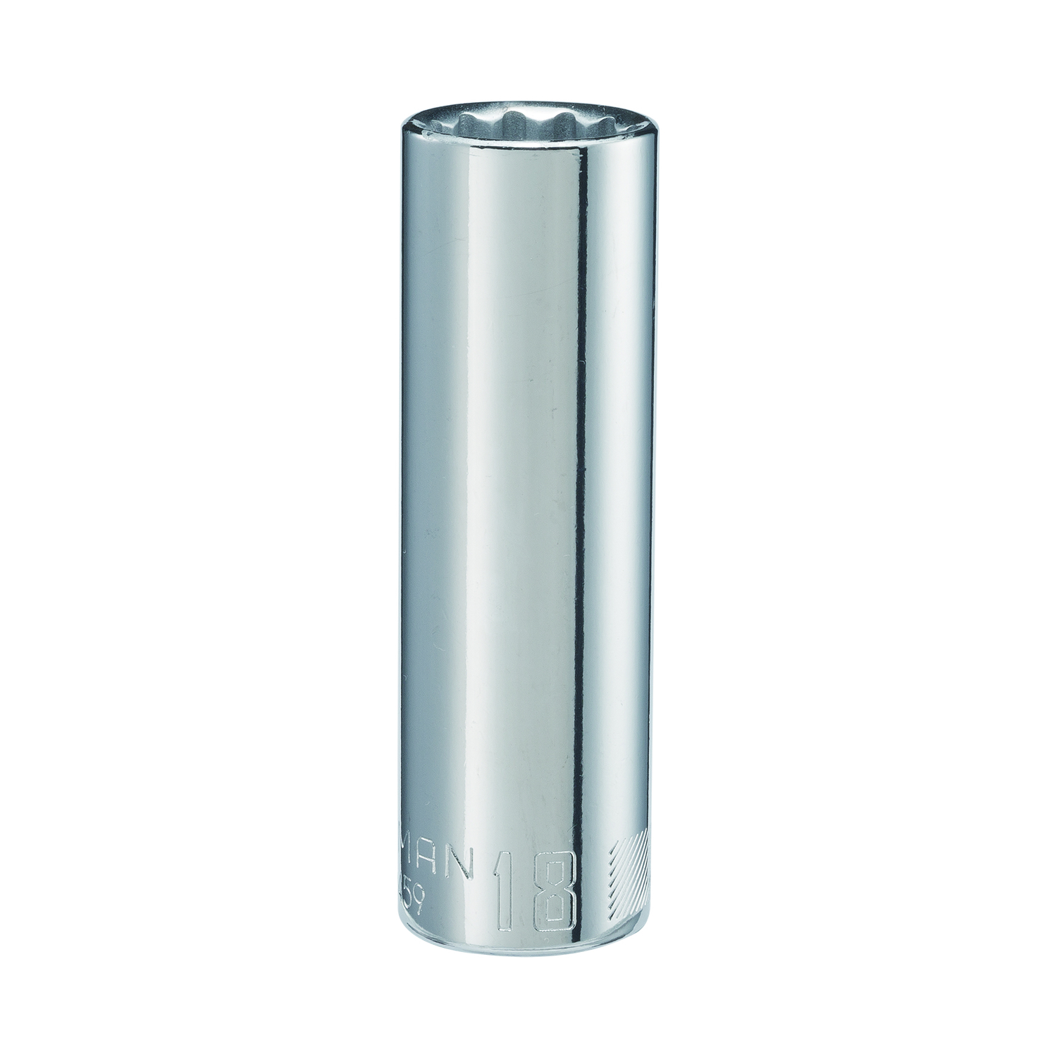 Craftsman 18 mm X 1/2 in. drive Metric 12 Point Deep Deep Socket 1 pc - Intensery
