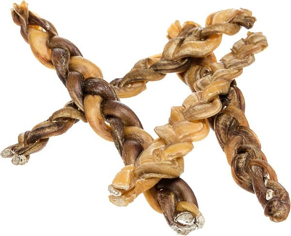 HOTSPOT PETS Thin Braided Premium 12-in Bully Sticks Dog Treats - Intensery