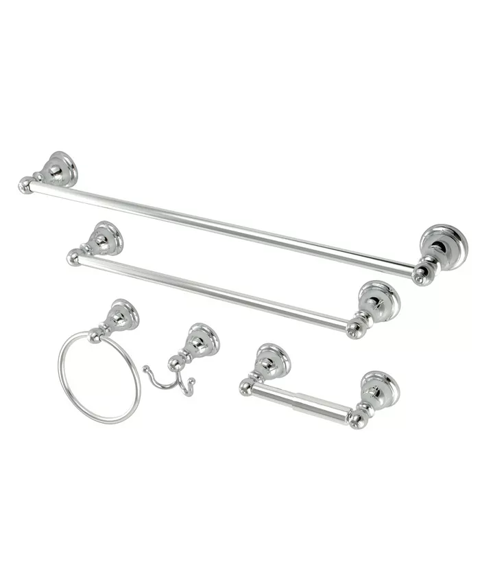 Kingston Brass Santa Fe 5-Pc. Bathroom Accessory Set in Polished Chrome - Intensery