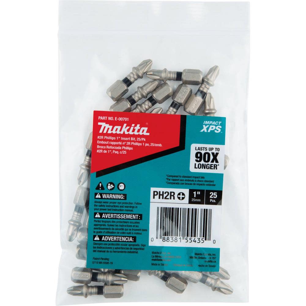 Impact XPS™ #2 Phillips Drywall 1 Insert Bit， 25/pk - Intensery