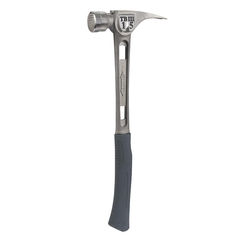 15 oz Ti-Bone III Titanium Hammer with Milled Face and Curved Handle - Intensery