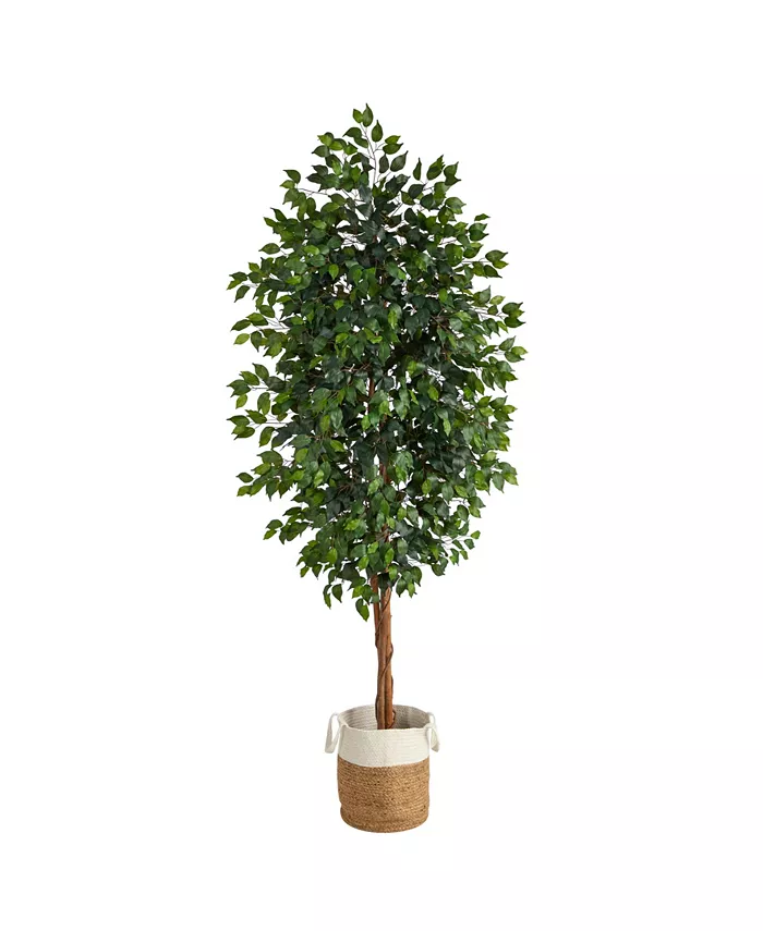 Nearly Natural 8' Ficus Artificial Tree in Planter - Intensery