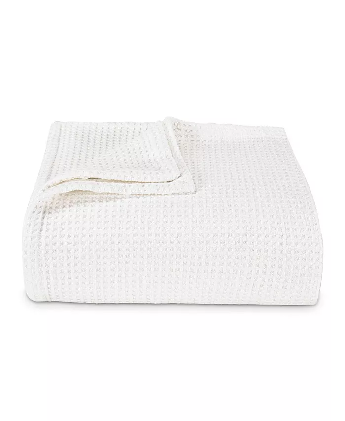 Vera Wang Waffleweave Cotton Yarn Dyed Blanket， Twin - Intensery