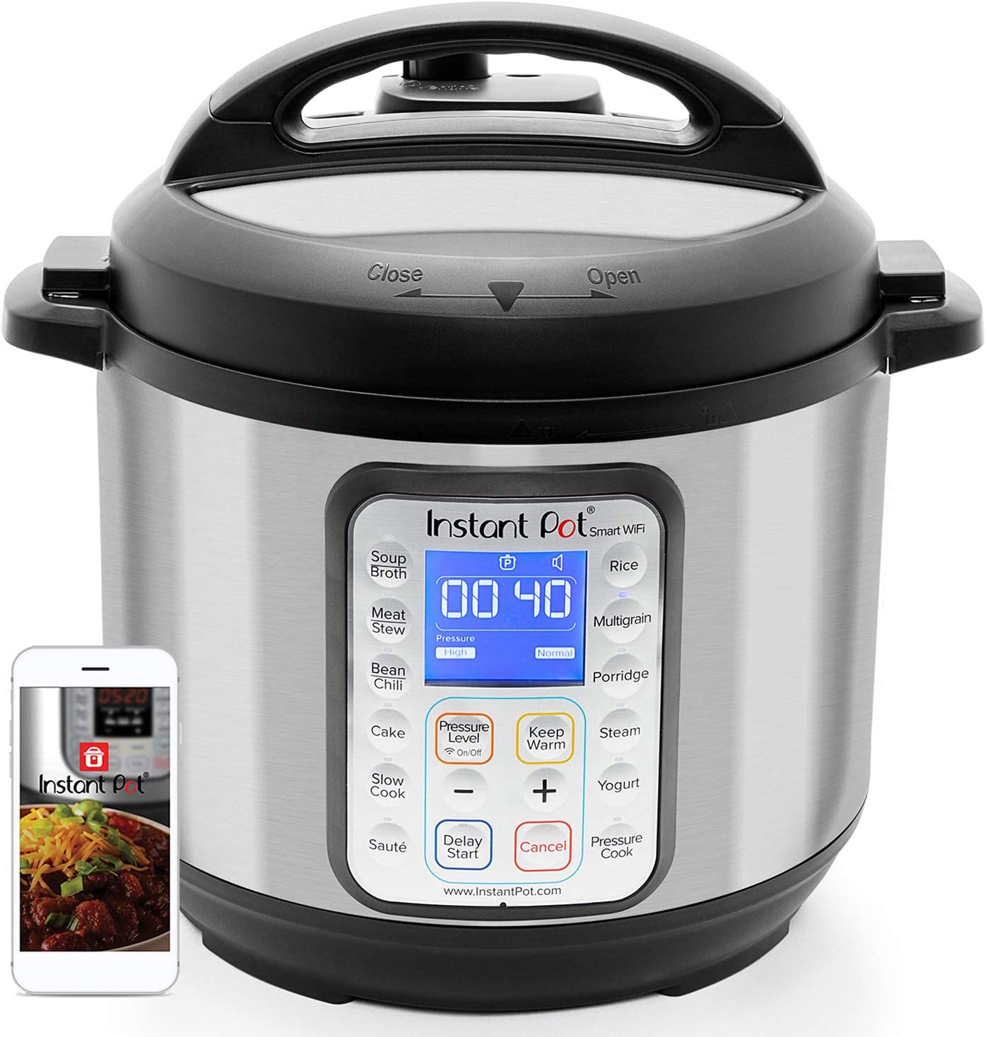 Instant Pot Smart Wi-Fi 6 Quart Multi-Use Electric Pressure, Rice Cooker, Steamer & Warmer - Intensery