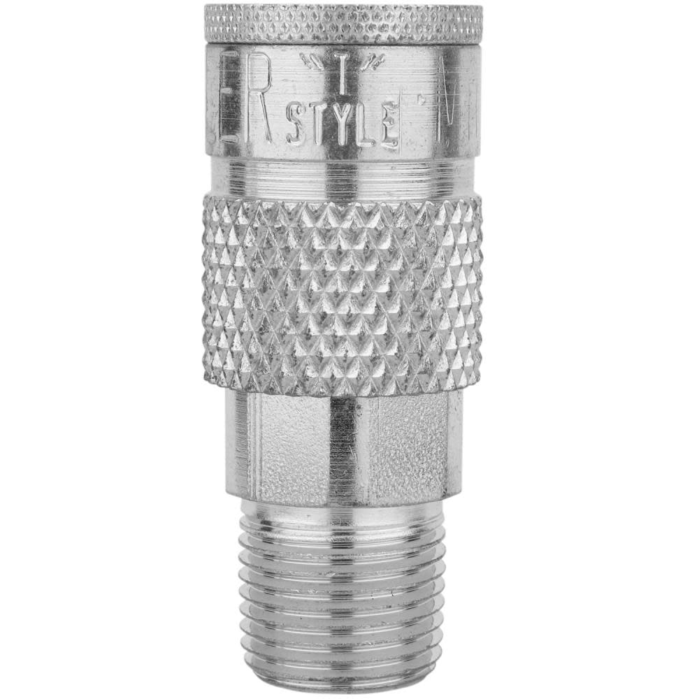 Milton 3/8 MNPT Tru flate/Parker T Style Quick Connect Steel Coupler - Intensery