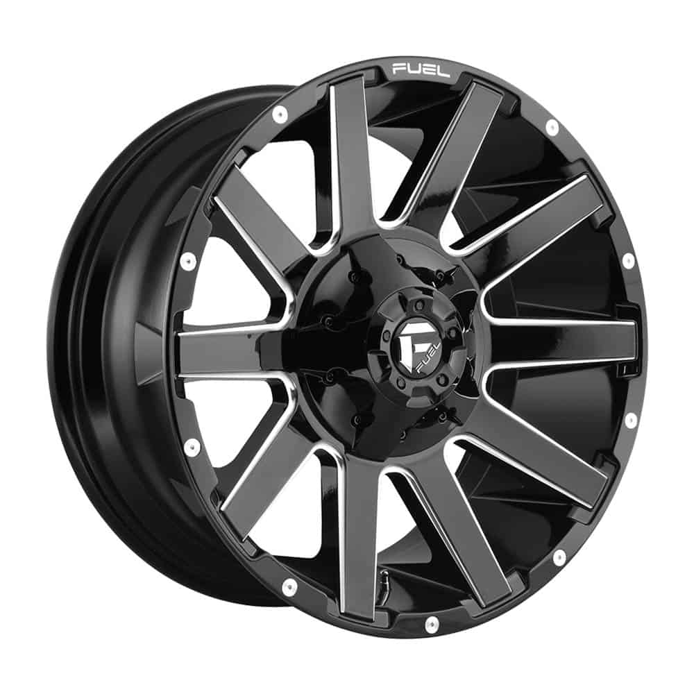 Fuel 1PC D615 CONTRA D615 20X9 5X5.0/5.5 GL-BLK-MIL 20MM - Intensery