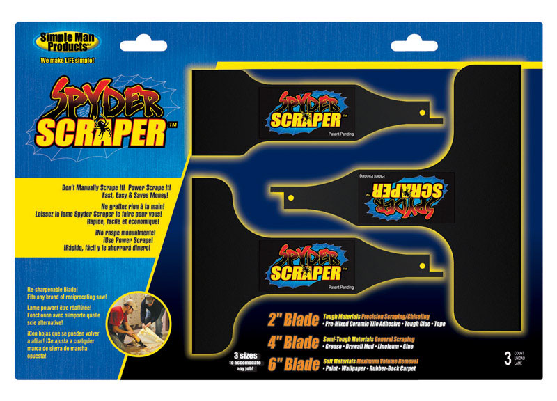 Spyder 2， 4， \u0026 6 in. Carbon Steel Scraper 3 pk - Intensery