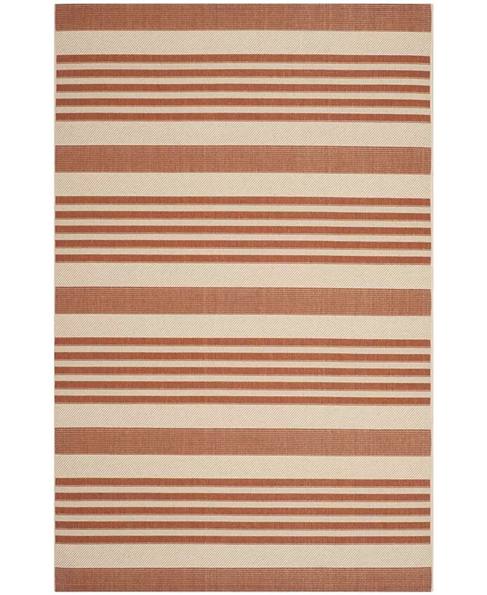 Safavieh Courtyard Terracotta and Beige 8' x 11' Sisal Weave Outdoor Area Rug - Intensery
