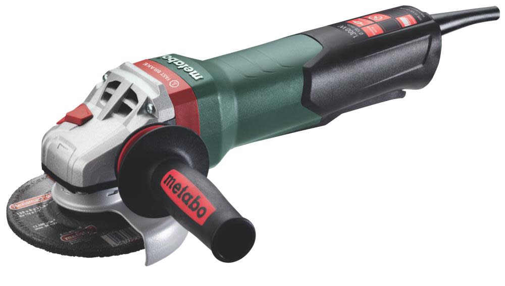 Metabo 4.5/5 Angle Grinder 11000 RPM 12.0 Amps with Non Locking Paddle Brake Tether Point - Intensery