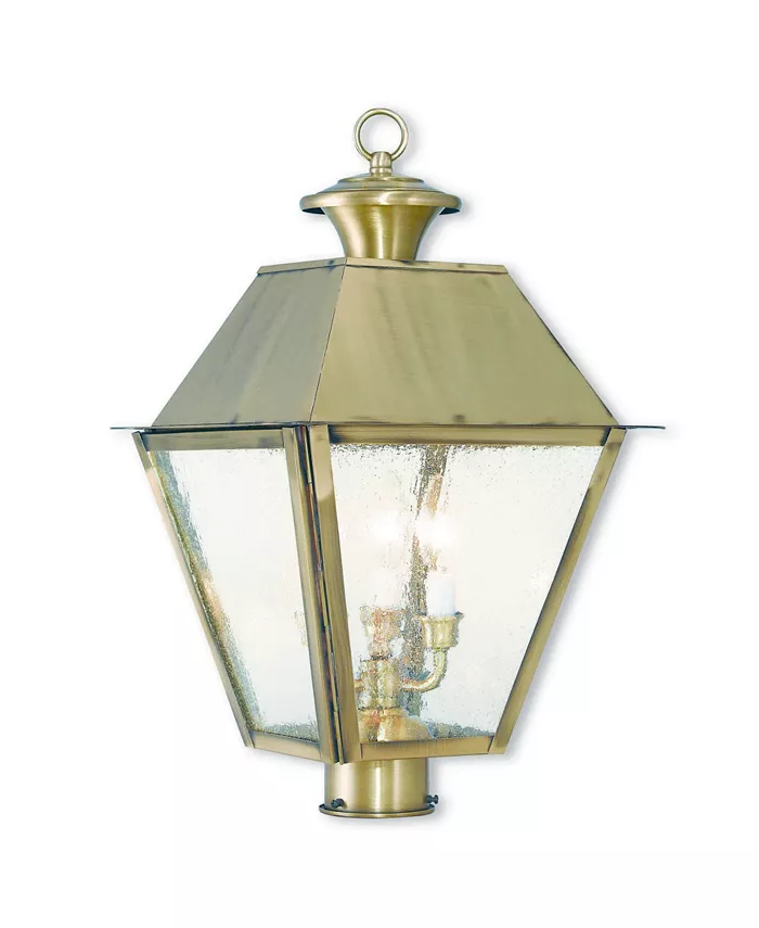 Livex Mansfield 3-Light Outdoor Post Lantern - Intensery