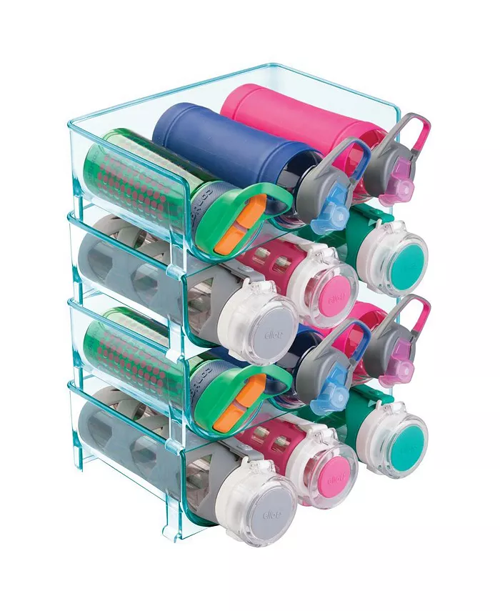mDesign Plastic Water Bottle Storage Organizer， 2 Pack - Intensery