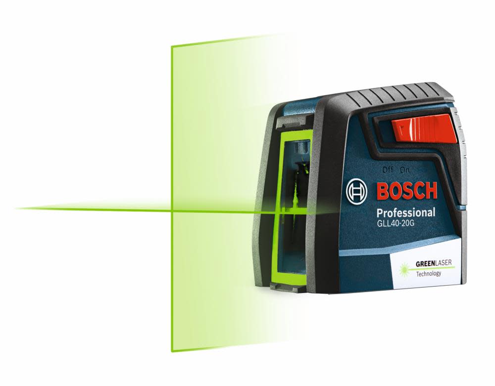 Bosch Green-Beam Self-Leveling Cross-Line Laser GLL40-20G from Bosch - Intensery