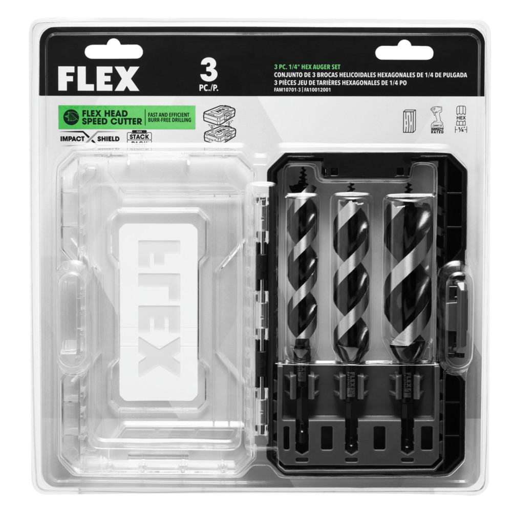 FLEX 1/4 Hex Auger Set 3pc - Intensery