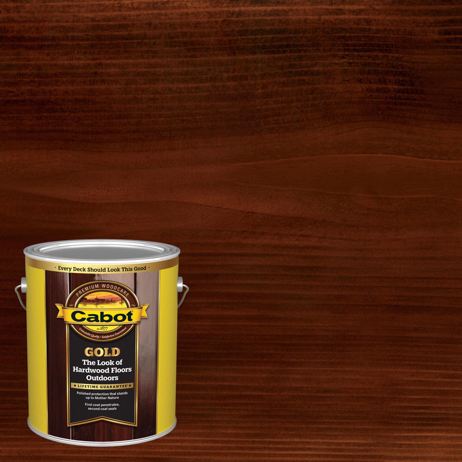 Cabot Gold Transparent Satin Moonlit Mahogany Oil-Based Alkyd Stain 1 gal - Intensery