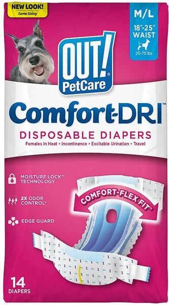 OUT! Disposable Female Dog Diapers - Intensery