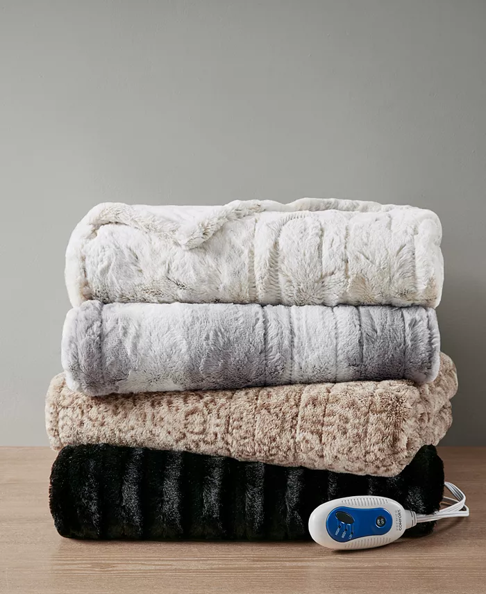 Premier Comfort Electric Faux-Fur Throw， Created for Macy's - Intensery
