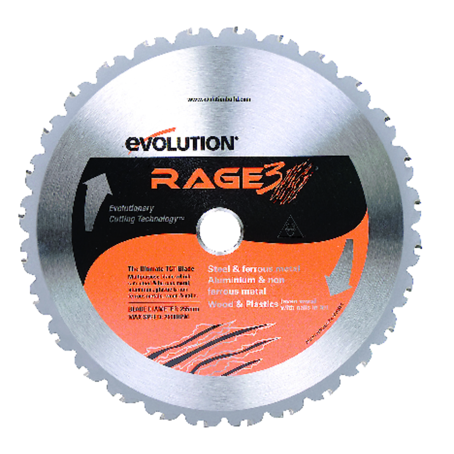 Evolution 10 in. D X 1 in. Rage 3 Carbide Tipped Steel Circular Saw Blade 28 teeth - Intensery