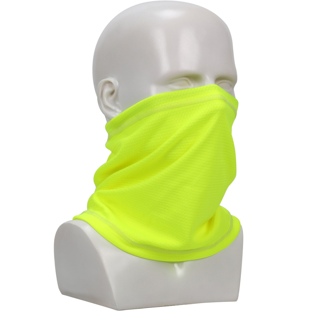 Protective Industrial Products Clima Band Neck Gaiter Hi Vis Yellow Adjustable 2 Layer - Intensery
