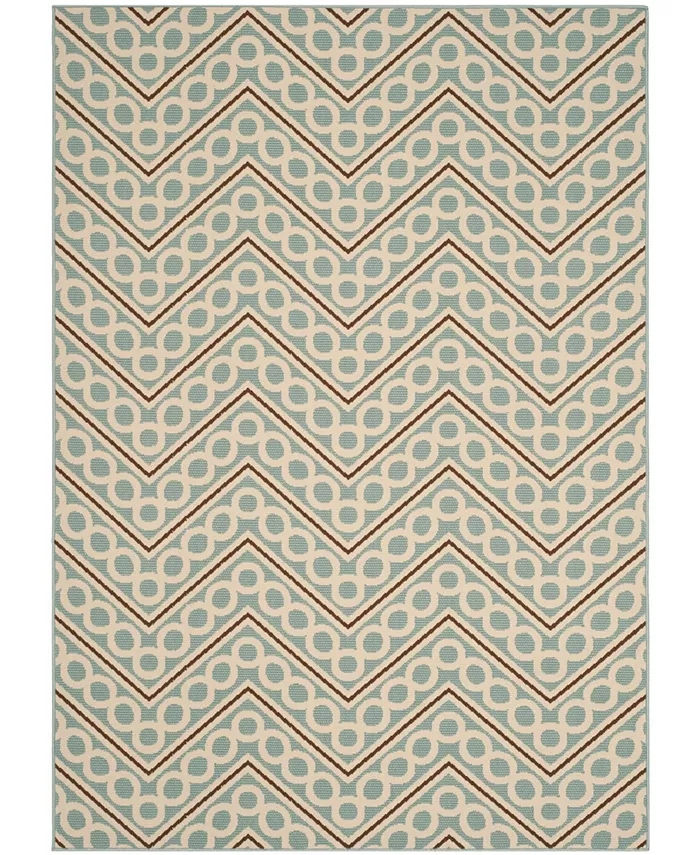 Safavieh Hampton Light Blue and Ivory 5'1