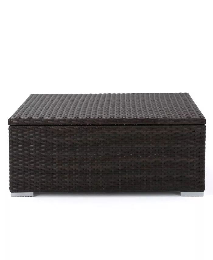 Noble House Faviola Outdoor Storage Coffee Table - Intensery
