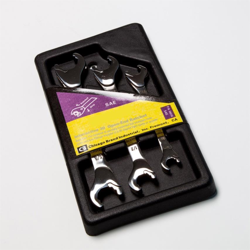 Chicago Brand 56038 Chicago Brand Open-End Ratchet Combination Wrenches - Intensery