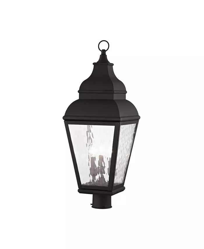 Livex Exeter 3-Light Outdoor Post Lantern - Intensery