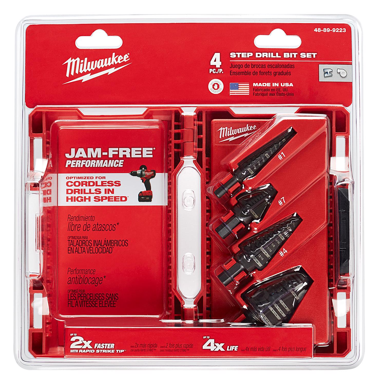 Milwaukee Black Oxide Step Drill Bit Set 4 pc - Intensery