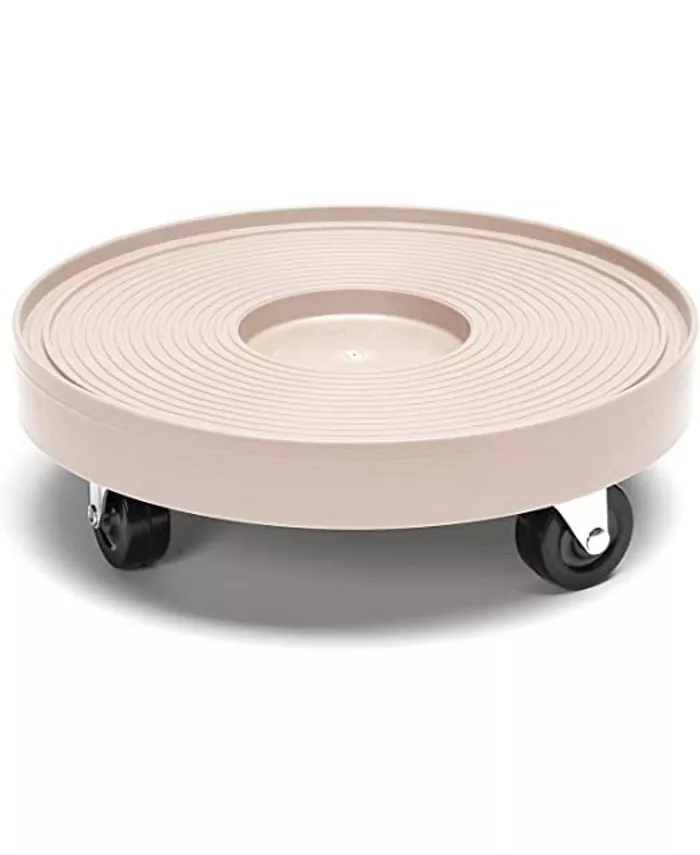 Devault 4-Wheeled Heavy Duty Plant Caddy， Gray， 12in - Intensery