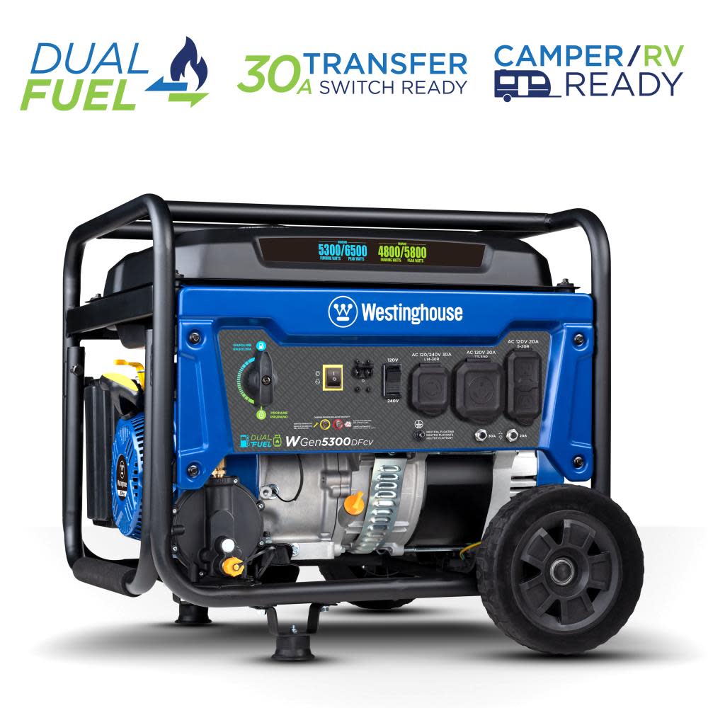 Westinghouse Dual Fuel Portable Generator with CO Sensor - Intensery