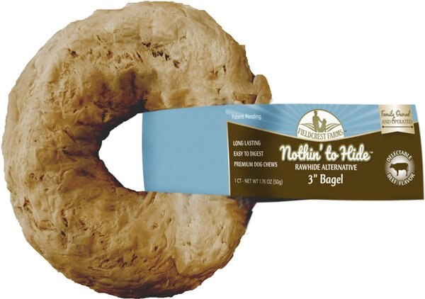 Fieldcrest Farms Nothin' To Hide Bagels Rawhide Alternative  Beef Flavor Natural Chew Dog Treat - Intensery