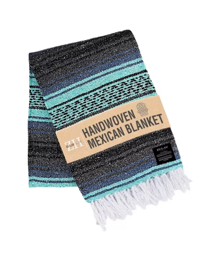 Zulay Kitchen Hand Woven Mexican Blanket - Intensery