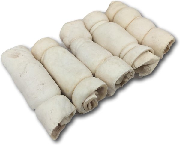 Top Dog Chews Buffalo Beef Cheek Rolls Dog Treat， 5 count - Intensery