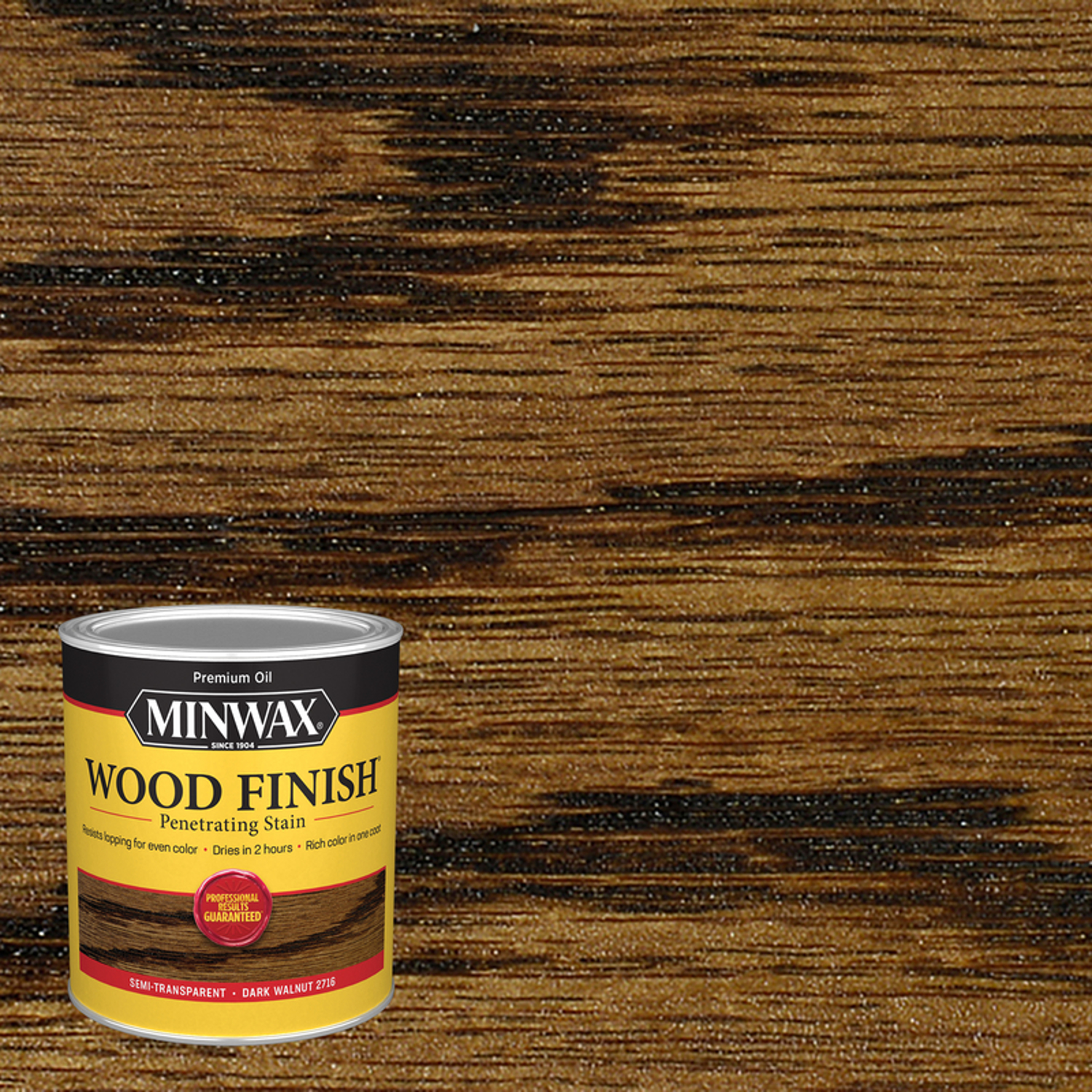 Minwax Wood Finish Semi-Transparent Dark Walnut Oil-Based Penetrating Wood Stain 1 qt - Intensery