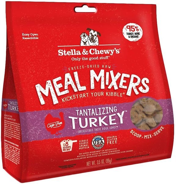 Stella and Chewy's Tantalizing Turkey Meal Mixers Freeze-Dried Raw Dog Food Topper - Intensery