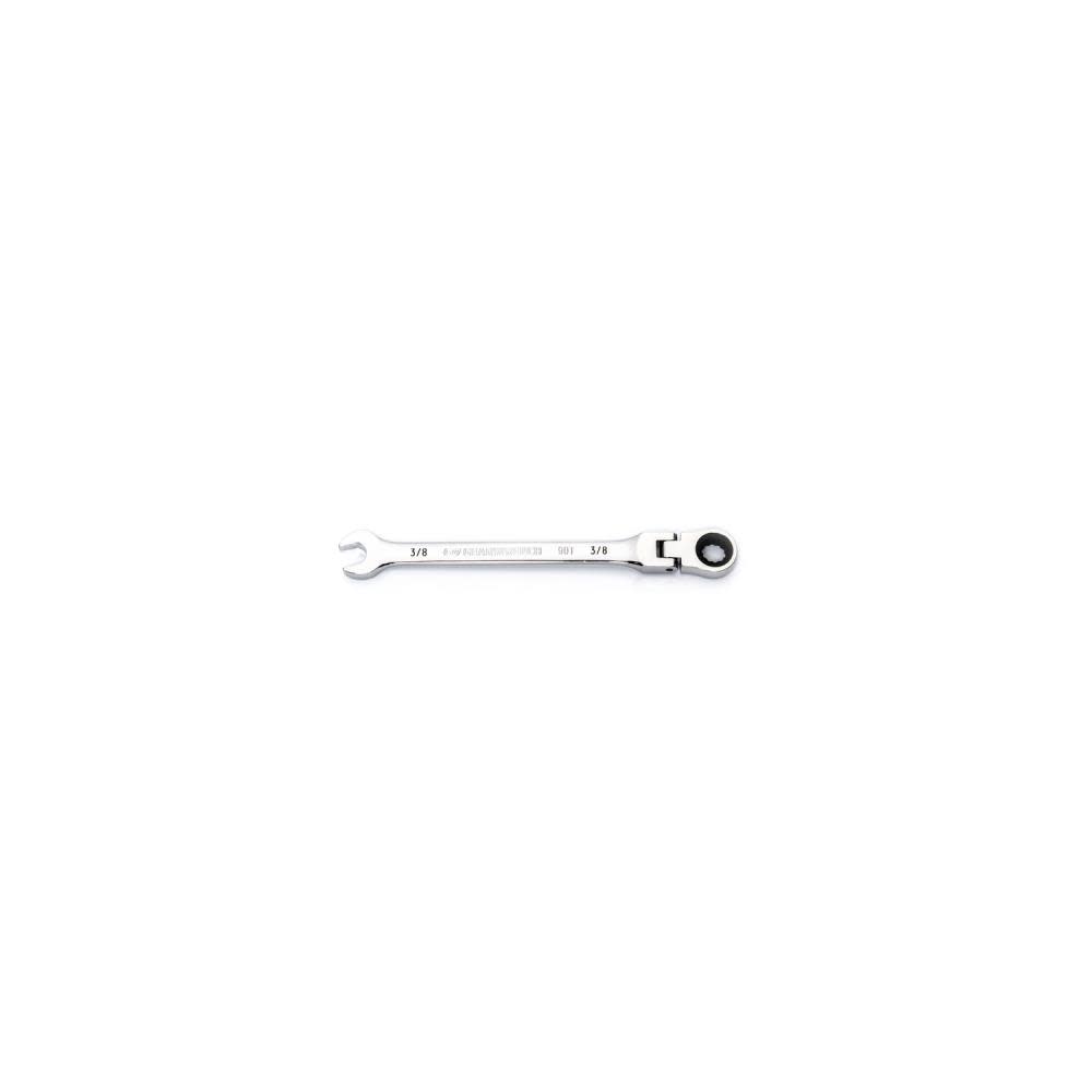 3/8 90T 12 Point Flex Head Ratcheting Combination Wrench - Intensery