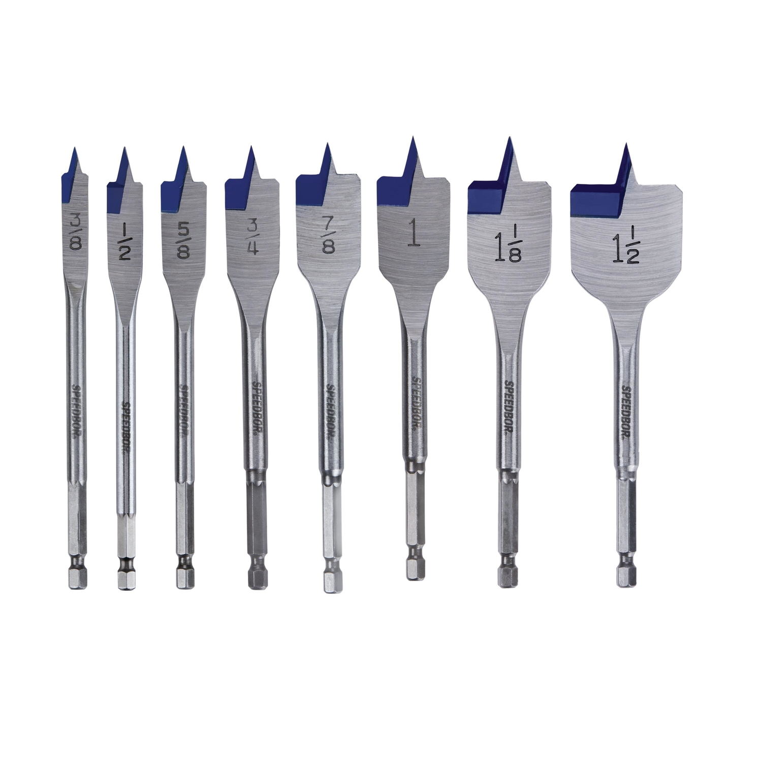 Irwin Speedbor Carbon Steel Spade Bit Set 8 pc - Intensery