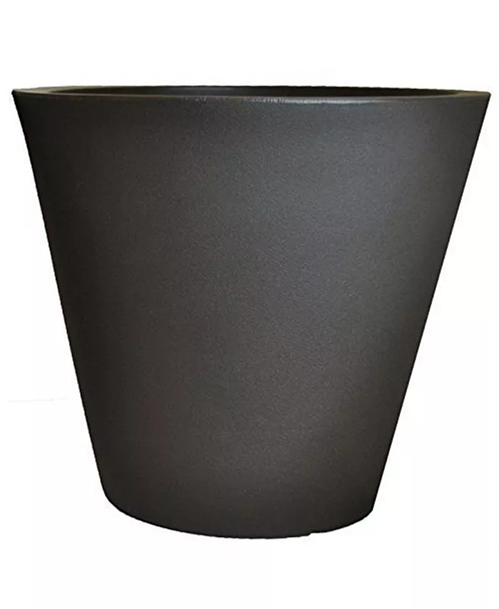 Tusco Products Cosmopolitan Round Planter 13.5 Inch Black - Intensery