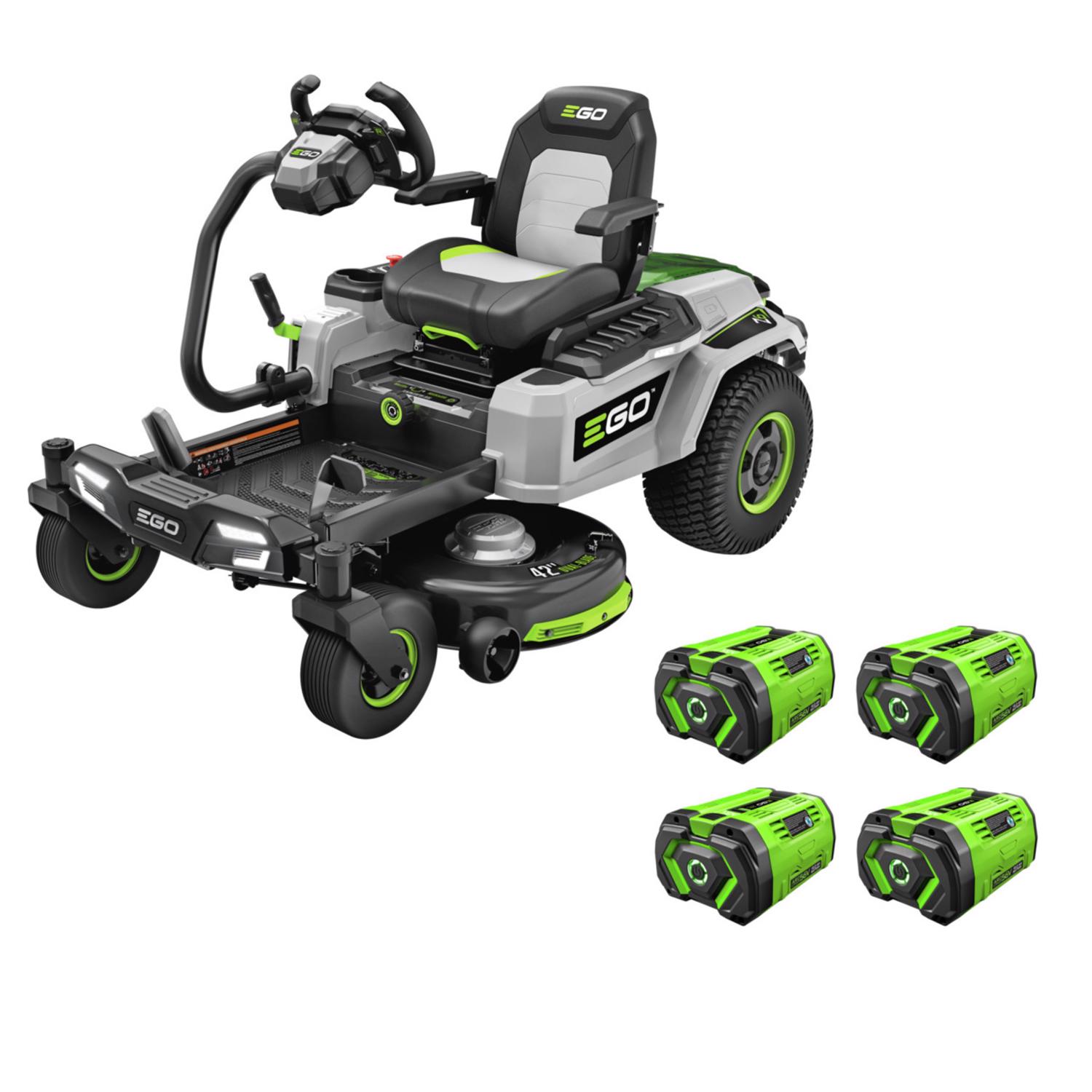 EGO Power+ Z6 ZT4205S 42 in. 56 V Battery Zero Turn Riding Mower Kit (Battery \u0026 Charger) W/ FOUR 12.0 AH BATTERIES - Intensery