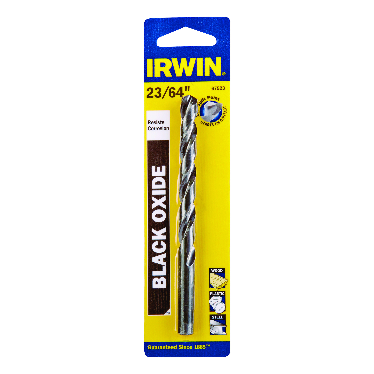 Irwin 23/64 in. X 4-7/8 in. L High Speed Steel Drill Bit 1 pc - Intensery