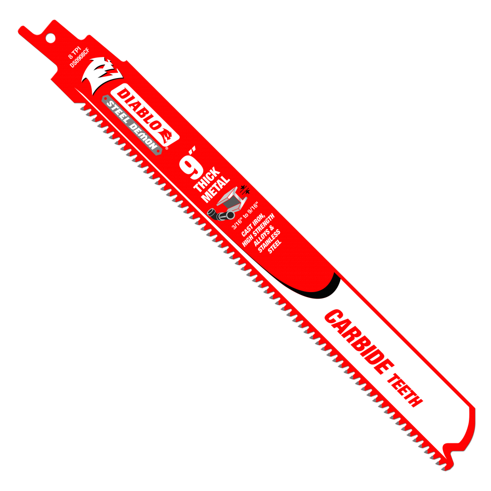 Diablo Tools 9 Steel Demon Carbide Recip Blades for Thick Metal Cutting - Intensery