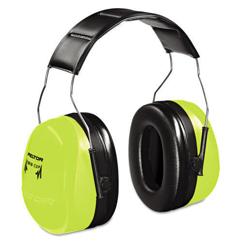 3M Peltor Optime 105 Hi-Viz Earmuffs， 30 dB NRR， Hi-Viz Green (H10AHV) - Intensery