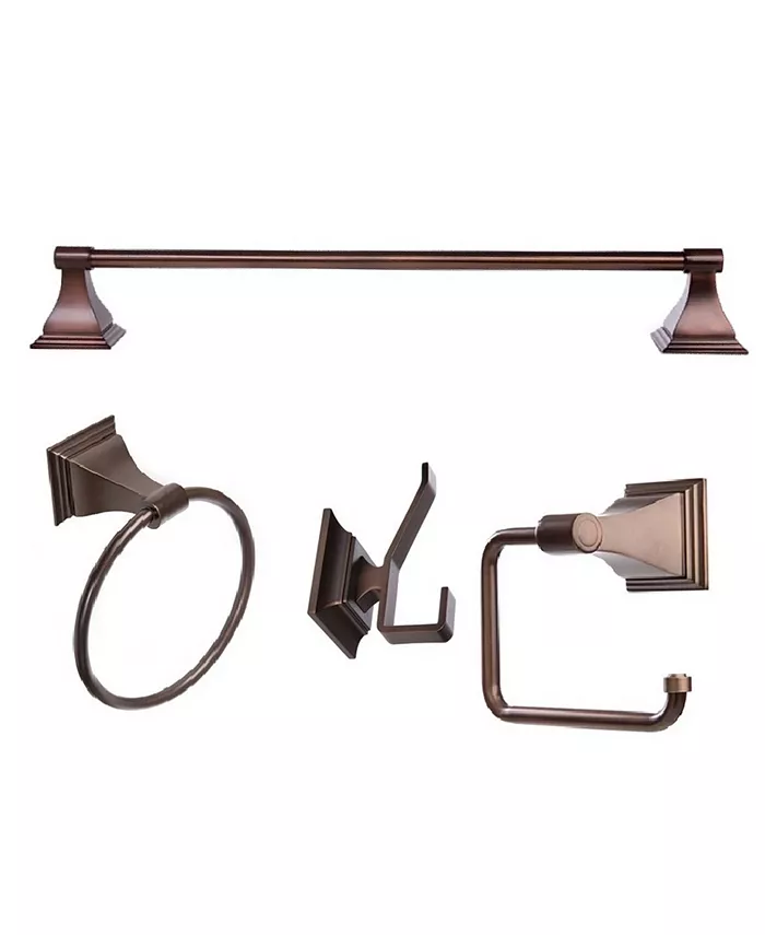 Arista Bath Products Arista Leonard 4-Pc. Set Oil-Rubbed Bronze Finish - Intensery