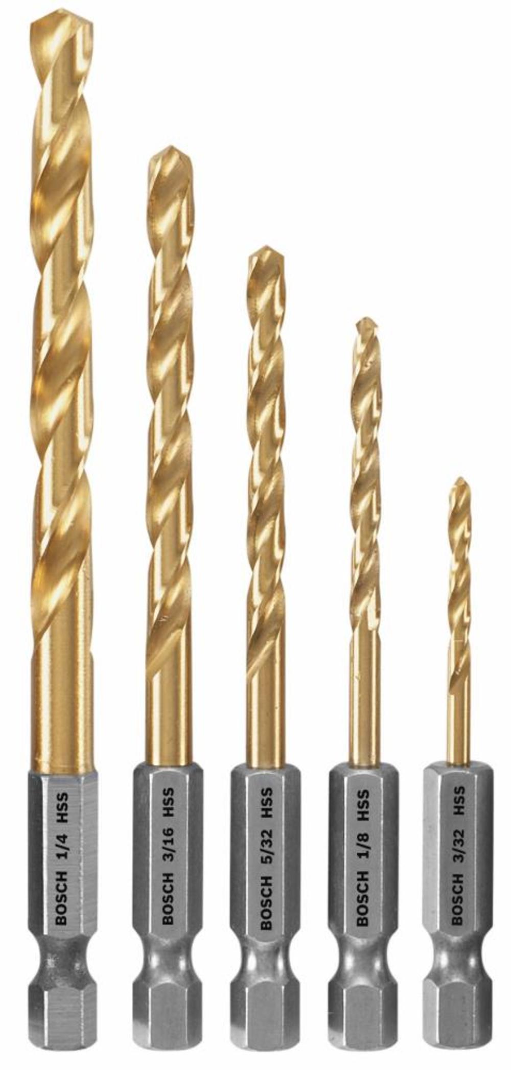 5 Pc. Impact Tough™ Titanium Drill Bit Set - Intensery