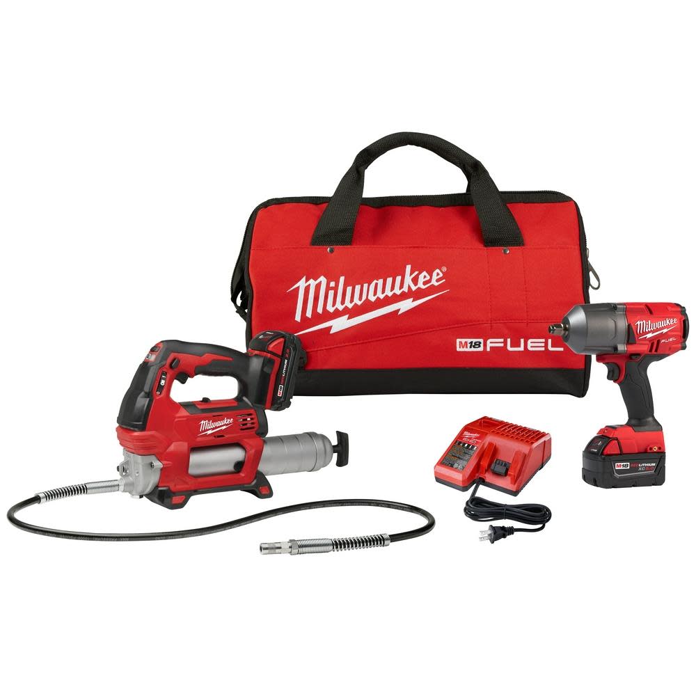Milwaukee M18 FUEL HTIW with Grease Gun Kit 2767-22GG from Milwaukee - Intensery