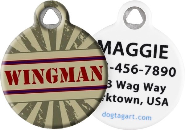Dog Tag Art Wingman Personalized Dog and Cat ID Tag - Intensery