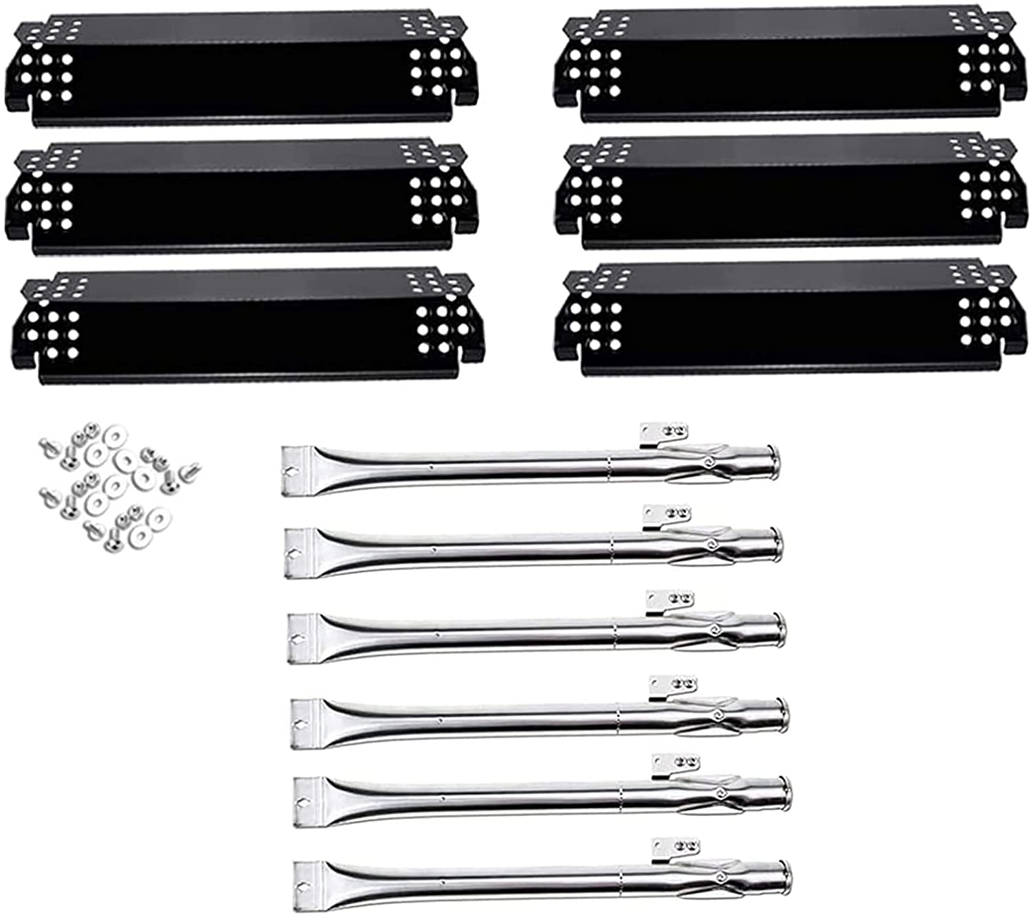 Replacement Parts Kit for Nexgrill 6 Burner 720-0898, 720-0898A, 730-0898, 730-0898A Grills, Burners and Heat Plates Set - Intensery
