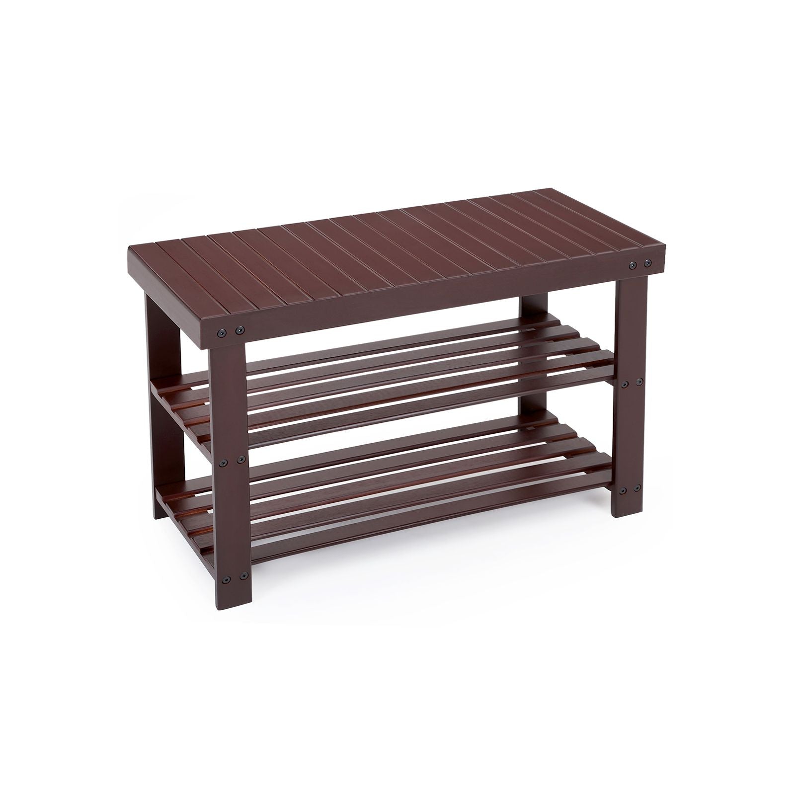 SONGMICS Bamboo Shoe Rack BenchBrown - Intensery