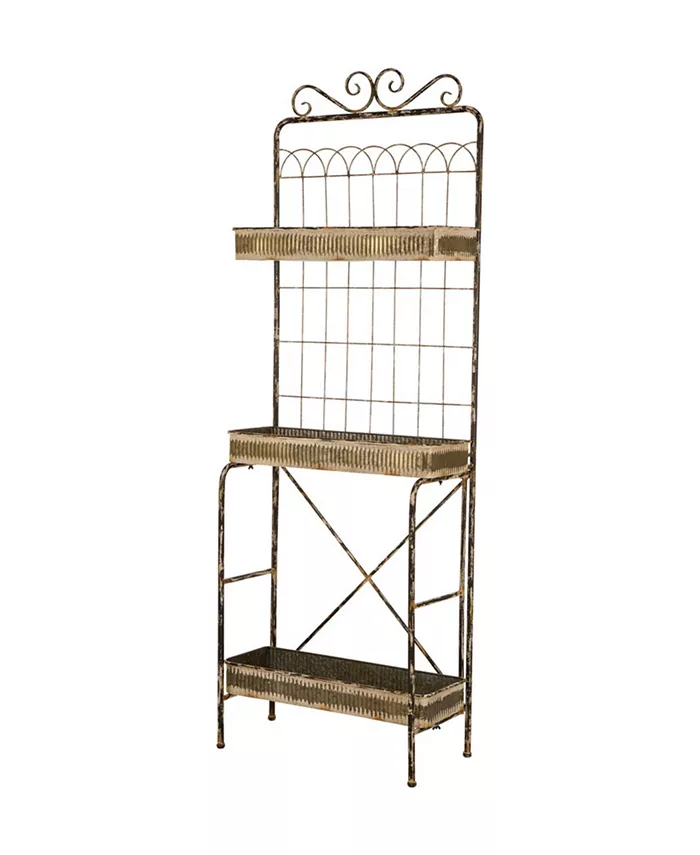 Glitzhome Farmhouse Metal Shelf - Intensery