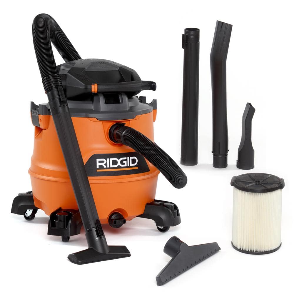 RIDGID 16 Gallon 6.5 Peak HP NXT Wet/Dry Shop Vacuum with Detachable Blower, Filter, Locking Hose and Accessories HD1600 - Intensery