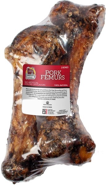 Country Kitchen Pork Femurs Dog Treat， 2 count - Intensery